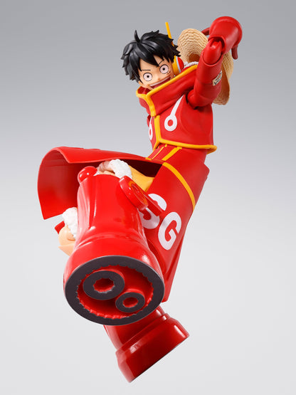 TAMASHII NATIONS S.H. Figuarts One Piece Monkey D. Luffy - Miraishima Egg Head - Approx. 5.9 inches (150 mm), PVC & ABS Pre-Painted Action Figure