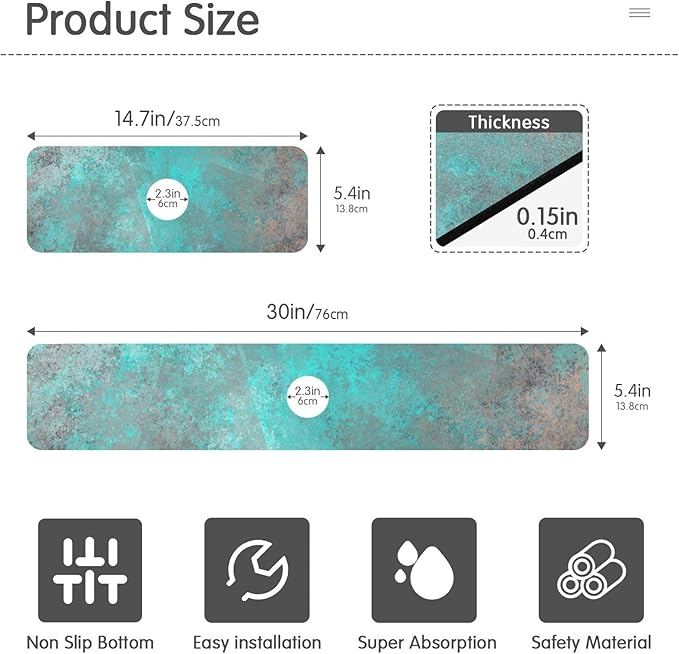 Kitchen Sink Splash Guard 1 PC 14.7 Inch Sink Faucet Mat Splash Guard