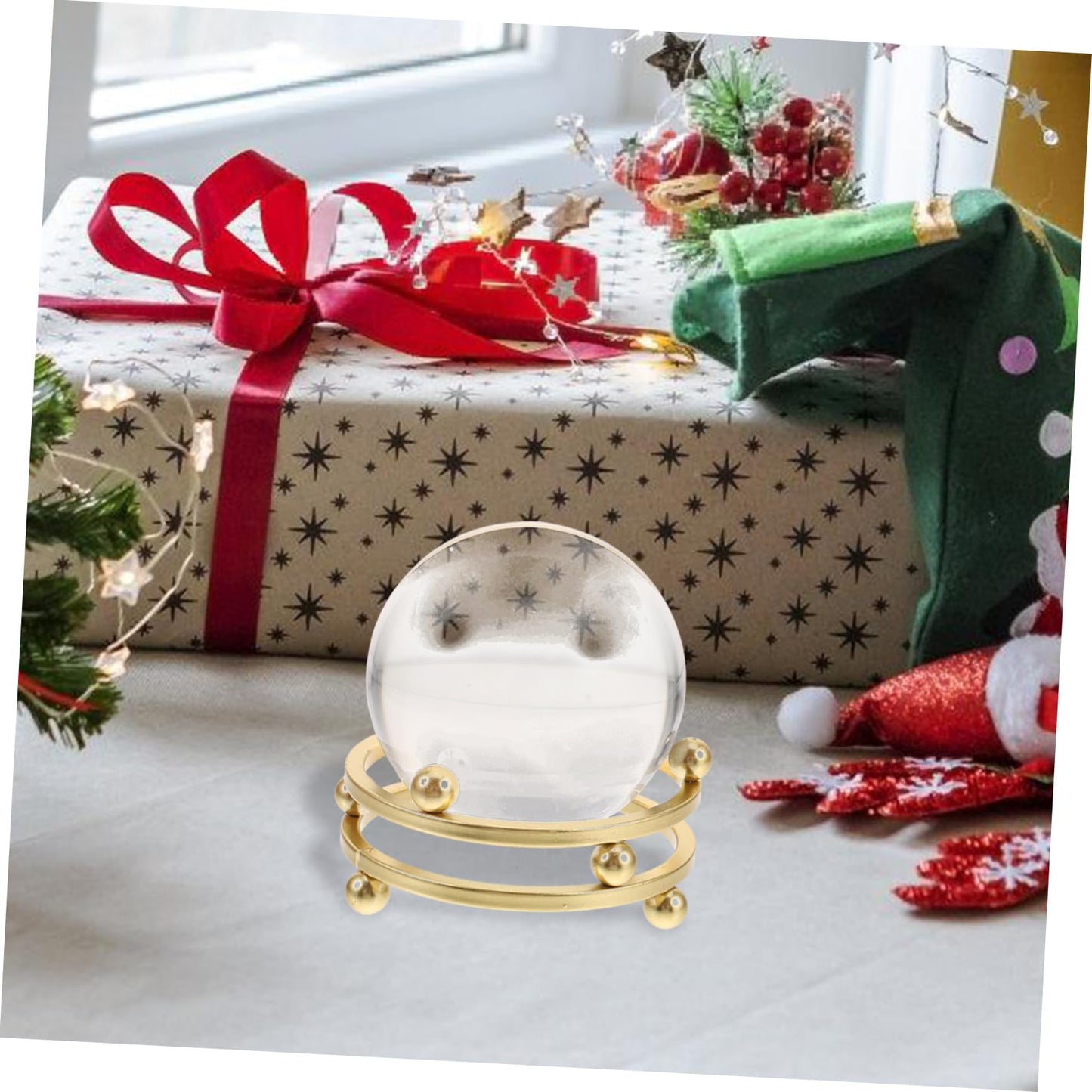 JECOMPRIS Crystal Sphere Decoration with Stand Elegant Crystal Ball for Home and Office Desktop Ornament Design for
