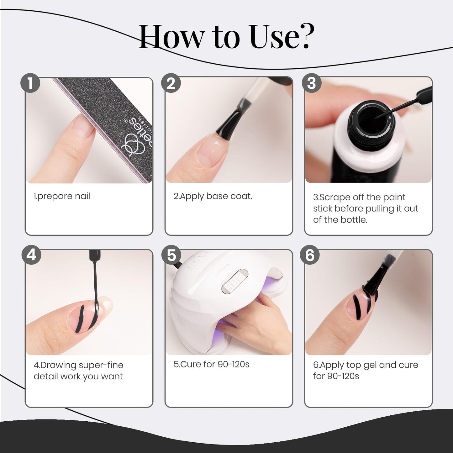 Beetles Nail Stamp, 4Pcs French Tip Tool Easy Manicure Nail Stamper Single Head Soft Silicone Long & Short French Tip Stamp Tool with 2Pcs Nail Scraper Decorations Gift for Women