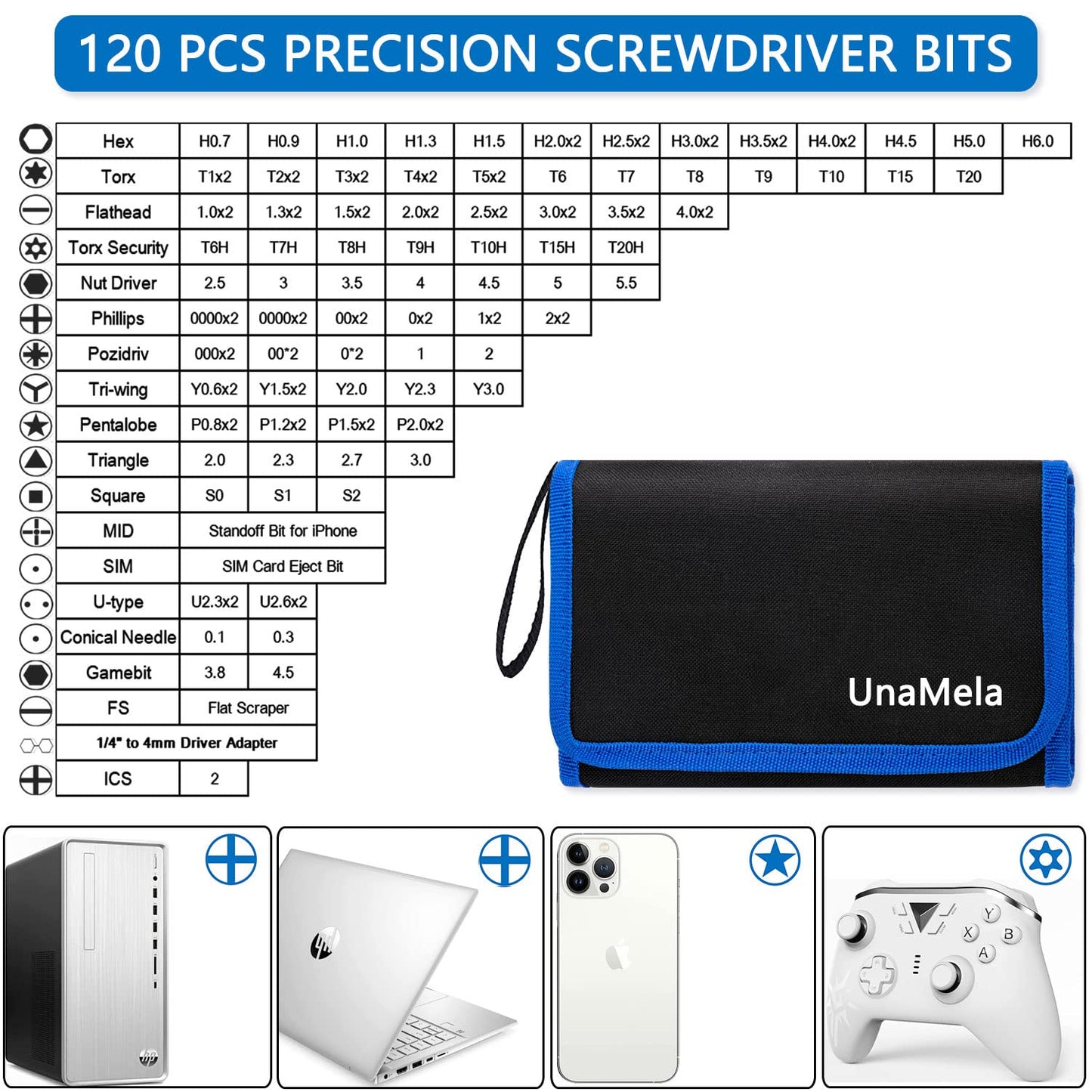 PC Building Tool Kit 140-IN-1: Computer Tool Kit for Repair & Assembly, Precision Screwdriver Set with Magnetic Bits for Laptop, iPhone, MacBook, PS4/5, Xbox, Game Console