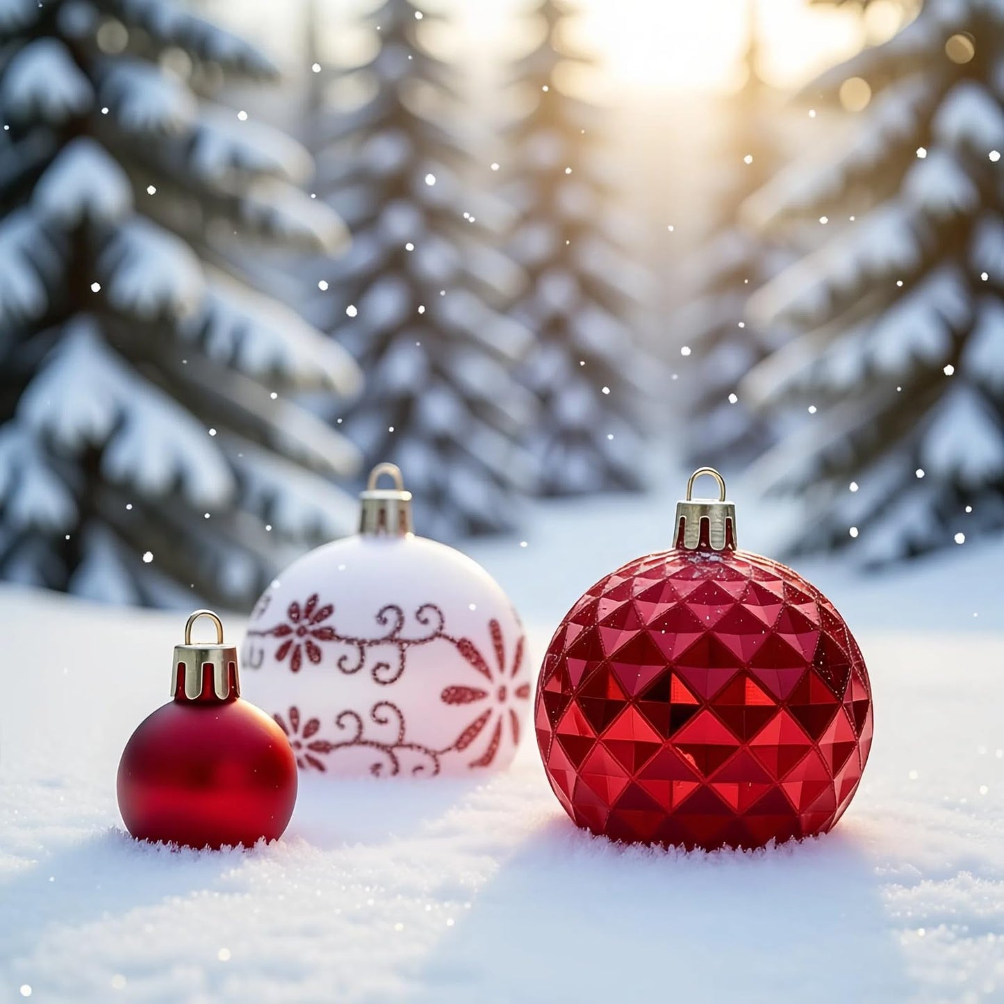 Zhticisic 44Pcs Plastic Christmas Tree Decorations Set,Shatterproof Hanging Xmas Ball Decorations for Holiday Decor(Red White)