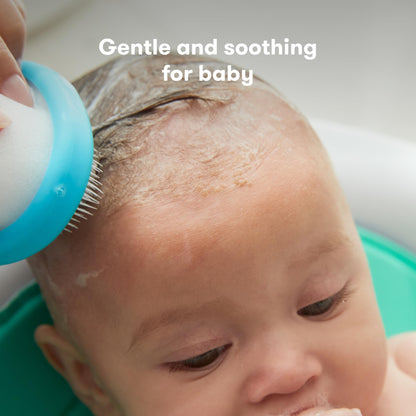 FridaBaby DermaFrida the FlakeFixer Cradle Cap Treatment System: 3-Step Cradle Cap Kit, Soothes Baby's Scalp, Prevents Dryness and Flakes, Sponge, Brush, and Comb + Storage Stand