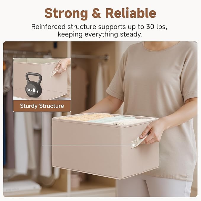 StorageWorks Closet Organizer Storage Baskets, Fabric Storage Bins