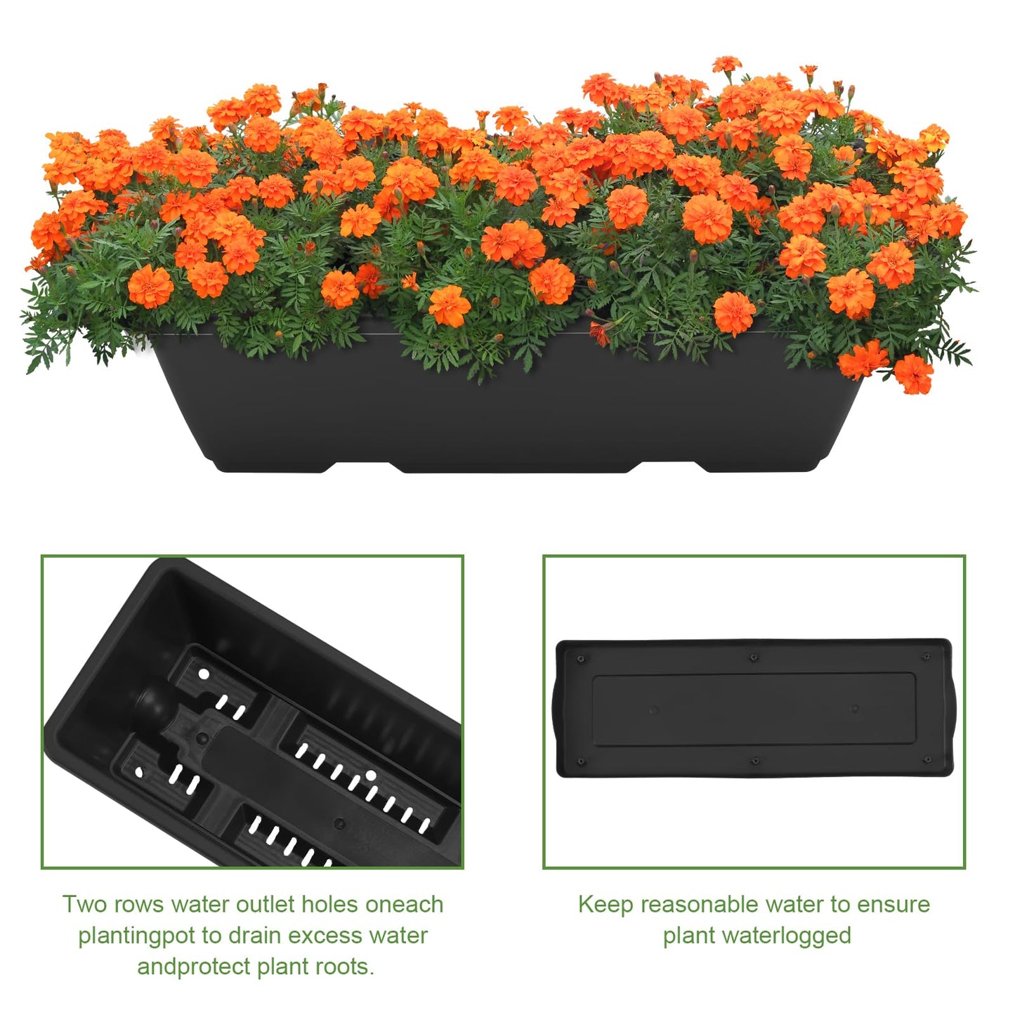 Fogein 5 Tier Vertical Raised Garden Bed Planter Box, Vertical Raised Bed with Drainage Holes for Indoor Outdoor Herbs Flowers Vegetables Plants, Black