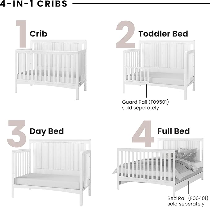 Child Craft Scout 4-in-1 Convertible Baby Crib Nursery Furniture Set