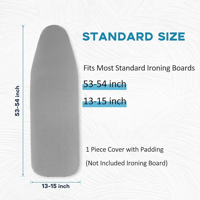 Ironing Board Cover and Pad 15x54, Full Size Extra Thick Padded Iron Board Cover