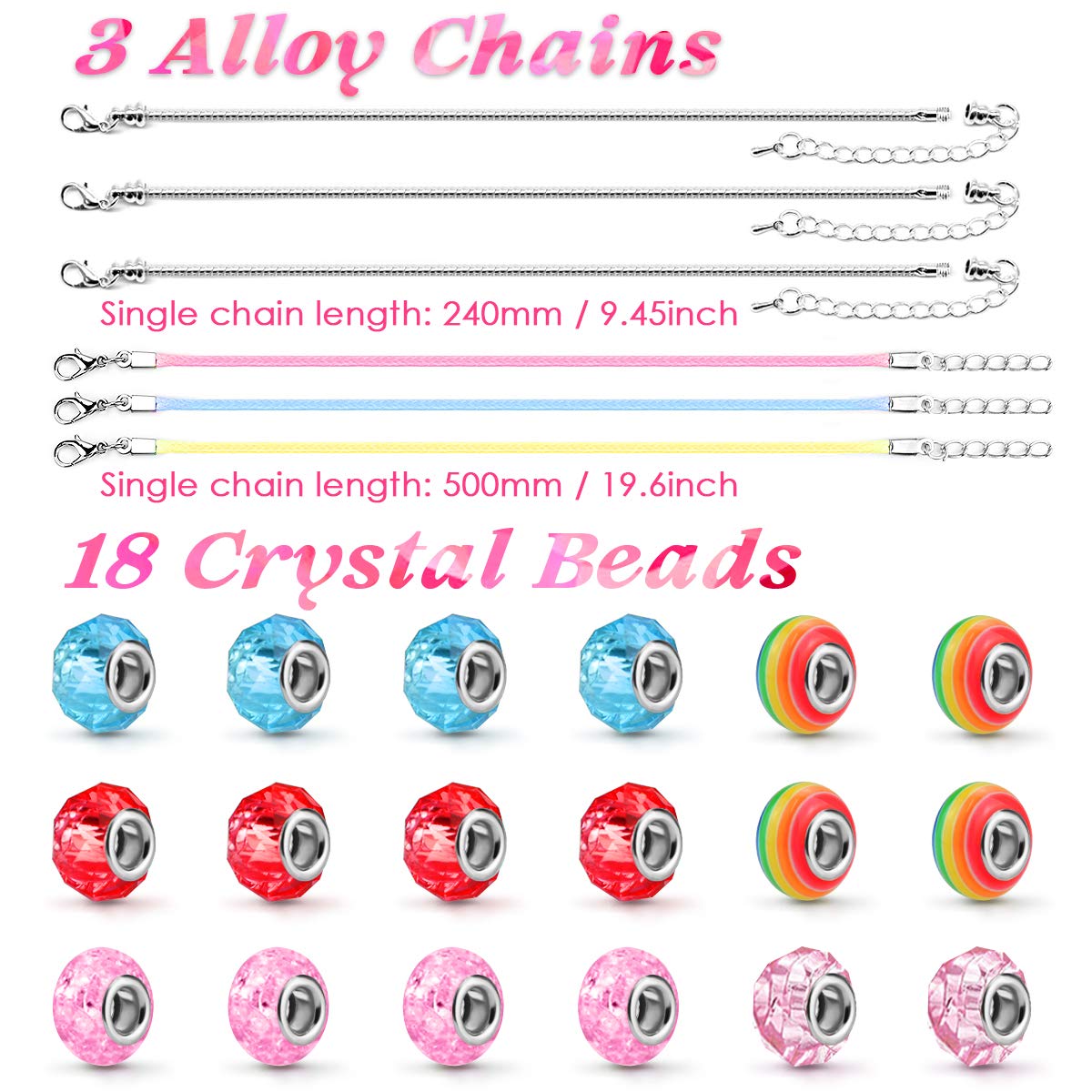 Lenski Gifts for Teenage Girls Birthday Presents, Bracelet Making Kit, Stocking Fillers Kids, Jewellery Making Kit, Unicorn Gifts for Girls Gifts for 5-13 Year Old, Arts and Crafts for Kids