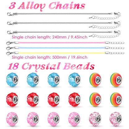 Lenski Gifts for Teenage Girls Birthday Presents, Bracelet Making Kit, Stocking Fillers Kids, Jewellery Making Kit, Unicorn Gifts for Girls Gifts for 5-13 Year Old, Arts and Crafts for Kids
