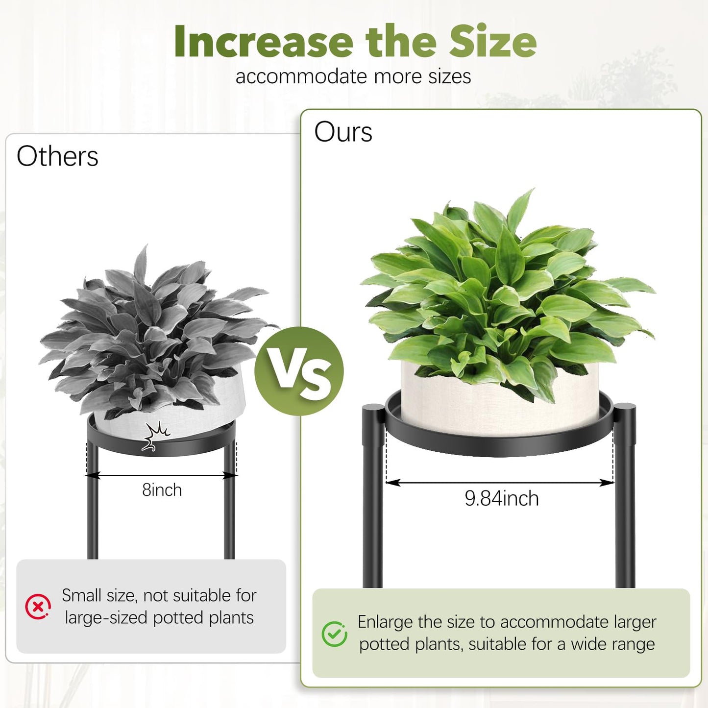 JOPBENG 3 Tier Corner Plant Stand Indoor Outdoor, Metal Plant Shelf with 10 Inch Wide Tray,Flower Pot Display Holder Iron Rack Organizer Stand for Living Room Office Garden Patio Balcony Black