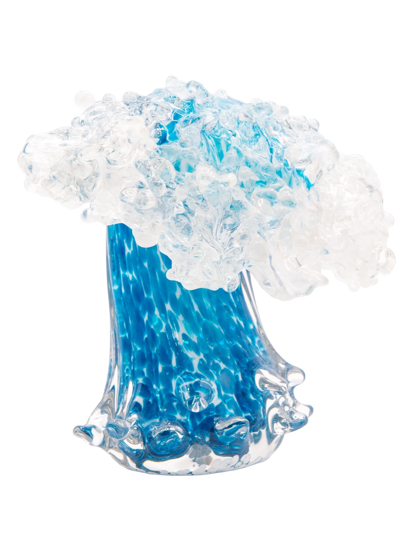 Dale Tiffany Art Glass Sculpture 8.5" Tall Laguna Wave Handcrafted Murano-Style Sculpture for Home Décor, Living Room, Bed Room, Home Office and Gift