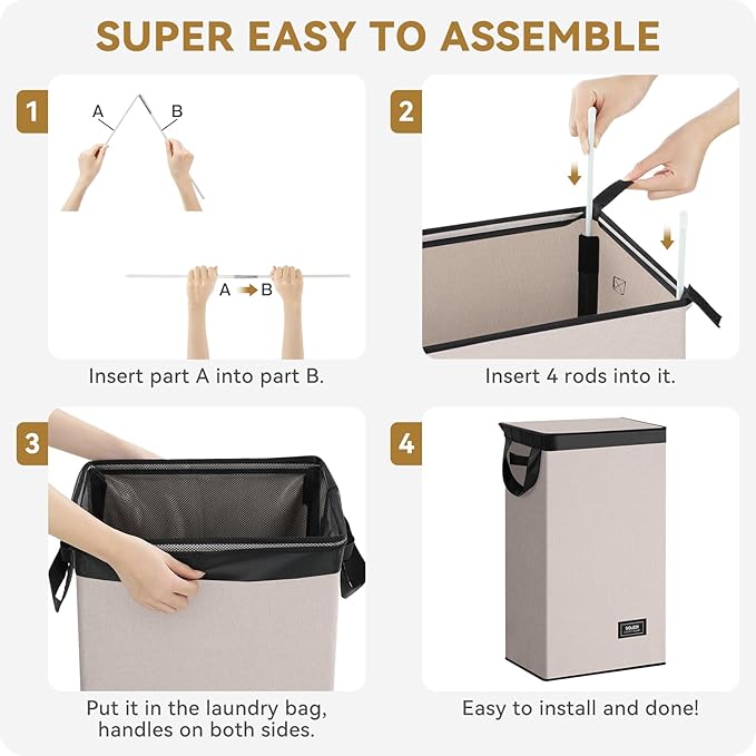 SOLEDI Slim Laundry Hamper