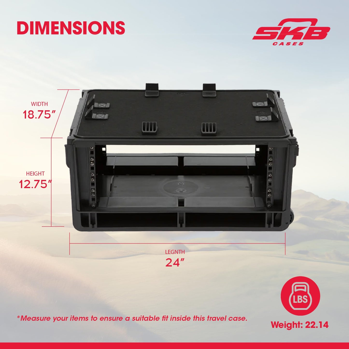 SKB Studio Flyer Rack Case 4U - Durable Mobile Studio Solution with Injection Molded Shell, TSA Locks, and Wheels for Musicians, DJs, and Producers - Securely Transport and Protect Your Gear