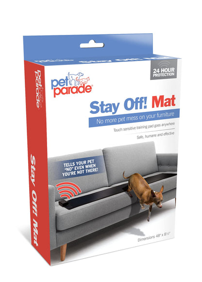 Pet Parade Stay Off! Mat - Indoor Pet Training Sonic Repellent for Dogs and Cats, Browns