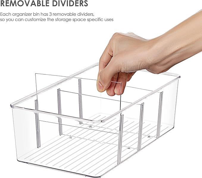 Vtopmart 10 Pack Food Storage Organizer Bins, Cabinet Organization and Storage