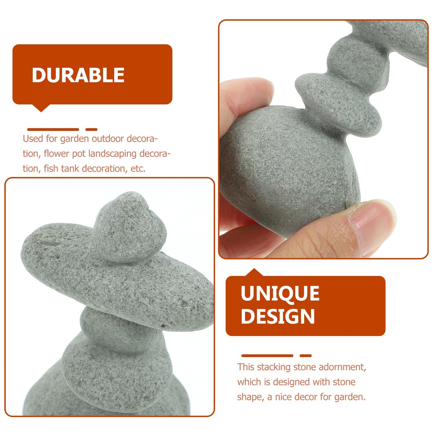 Rock Ornament Miniature Stone Decor for Aquarium Zen Garden Decor Flowerpot Stone Landscape Micro Landscape Accessory 3.38 X 1.96 X 1.37 in