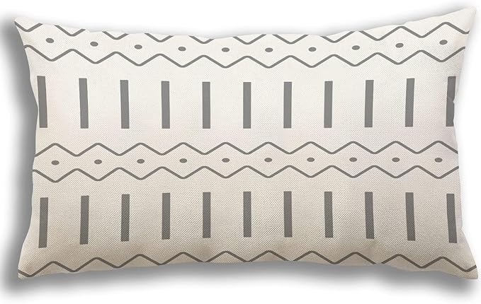 YCOLL Lumbar Pillow Covers 12x20 Set of 4, Modern Sofa Throw Pillow Cover