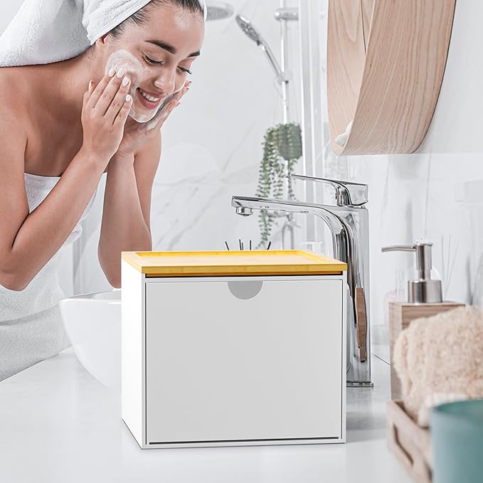 VITVITI Drawer Disposable Face Towel Holder Box, Acrylic Facial Towel Container
