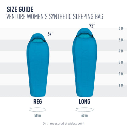 Sea to Summit Venture Women’s Synthetic Sleeping Bag, 32-Degree, Long