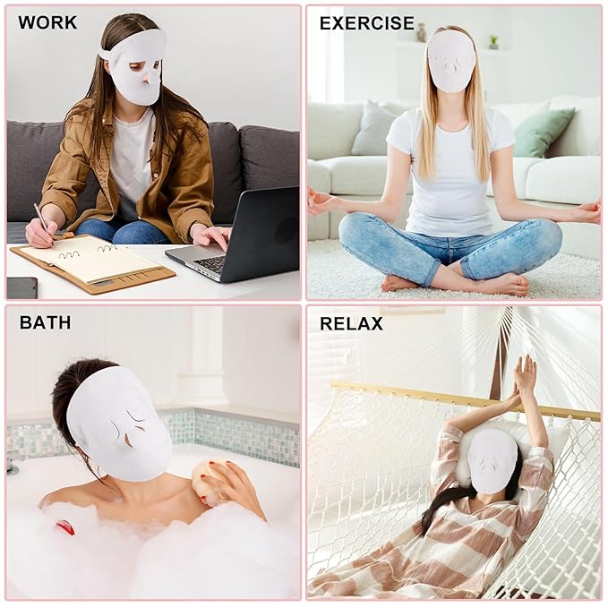 Face Steaming Towel, 4 Pack Reusable Face Towel Cold Hot Compress Facial