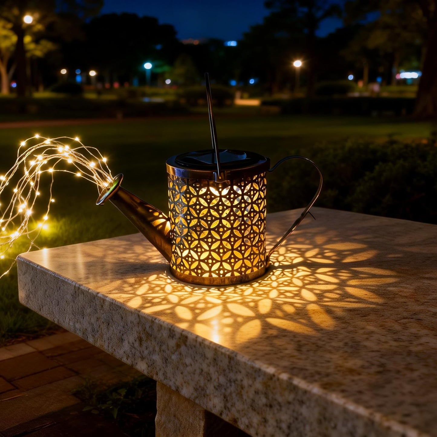 SRNPMIU Solar Watering Can Light - Solar Yard Decorations Outdoor,Garden Decor Lights for Yard,IP65 Waterproof Hanging Lantern Lights,Outside Garden Flower Bed Decor Light for Moms Birthday 2PCS