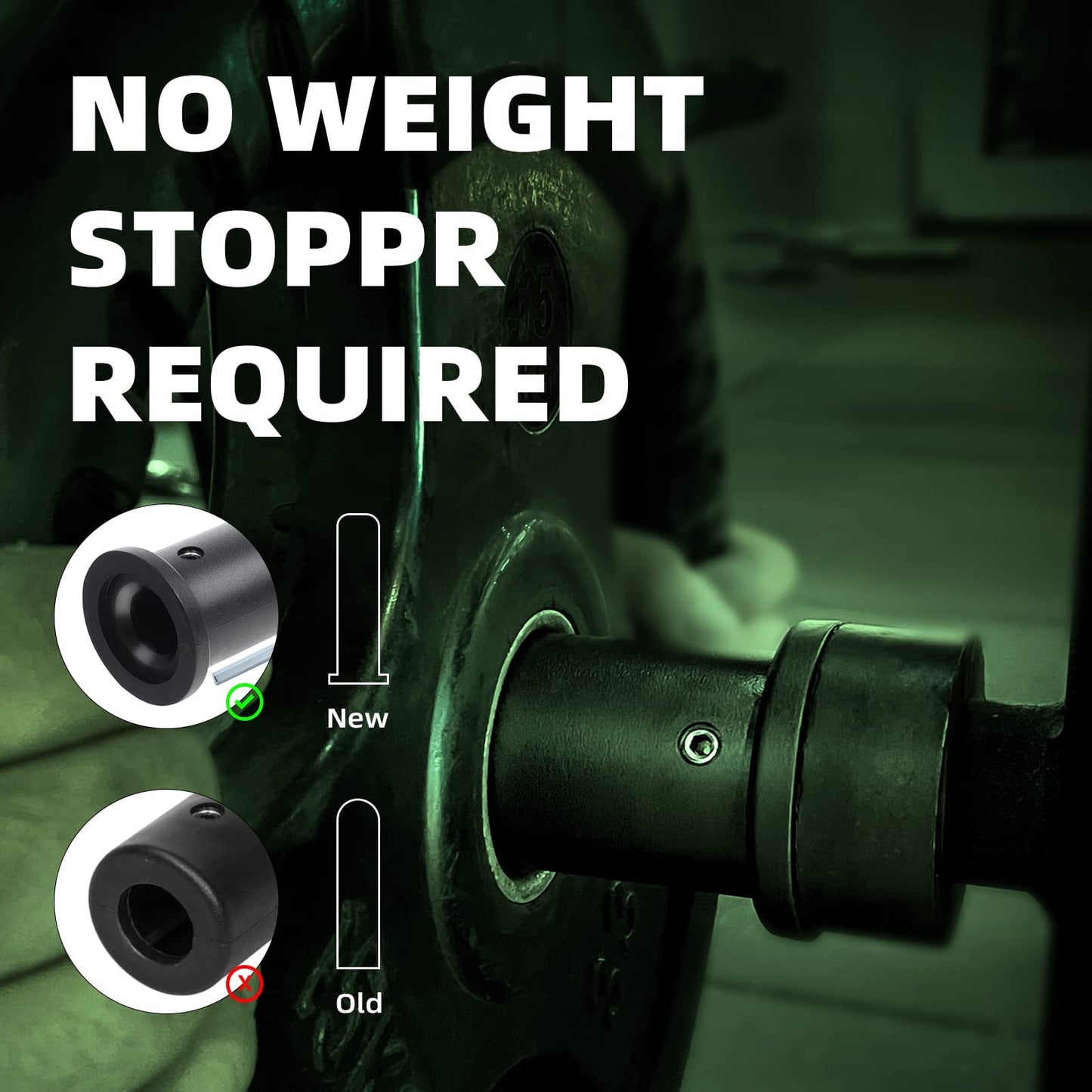 Rexhubro Olympic Adapter Sleeve 8"(2 PCS),Converts 1" Standard Weight Plate Posts to 2" Olympic Weight Plate Posts,Heavy Duty Nylon and Removable end Cap (8 inch)
