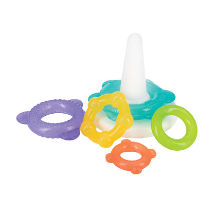 Nuby IcyBite Teethers for Teething Relief - Soft BPA-Free Baby Teething Toy - 3+ Months - Ocean Rings