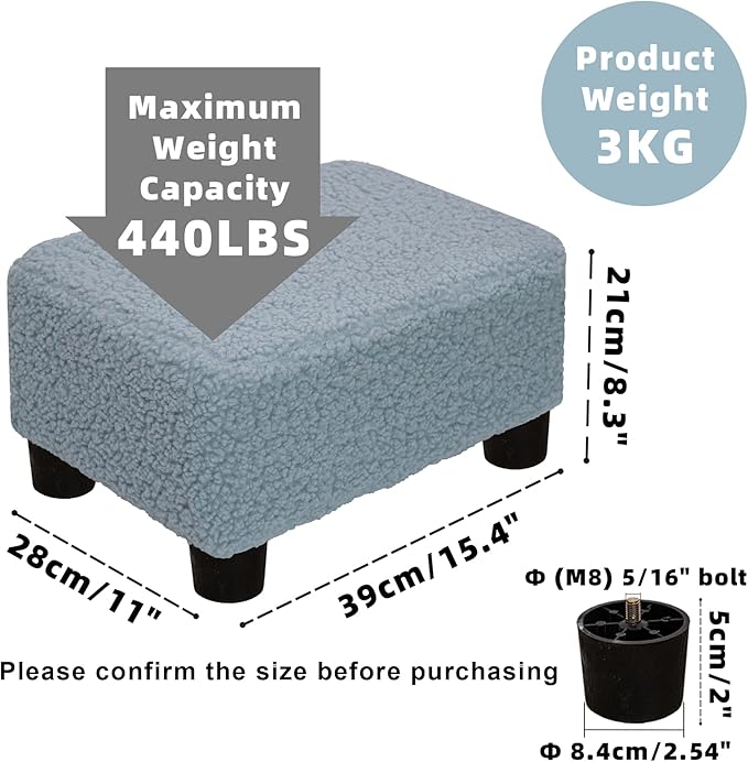 CAROLMADE Small Foot Stool Ottoman Footstool