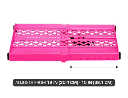 It's Academic LockerMate Adjust-A-Shelf Locker Shelf, Easy to Use, Extends to Fit Your Locker, Pink