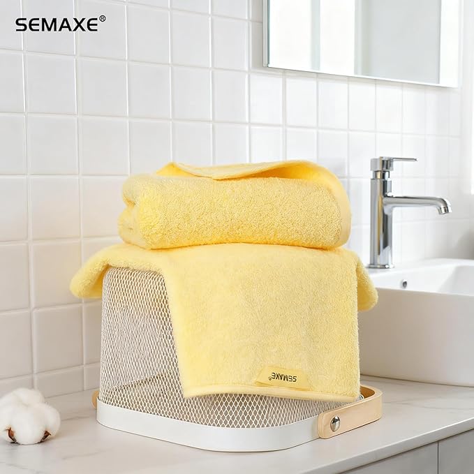 SEMAXE 12 Pack Hand Towels for Bathroom, 100% Cotton Towels