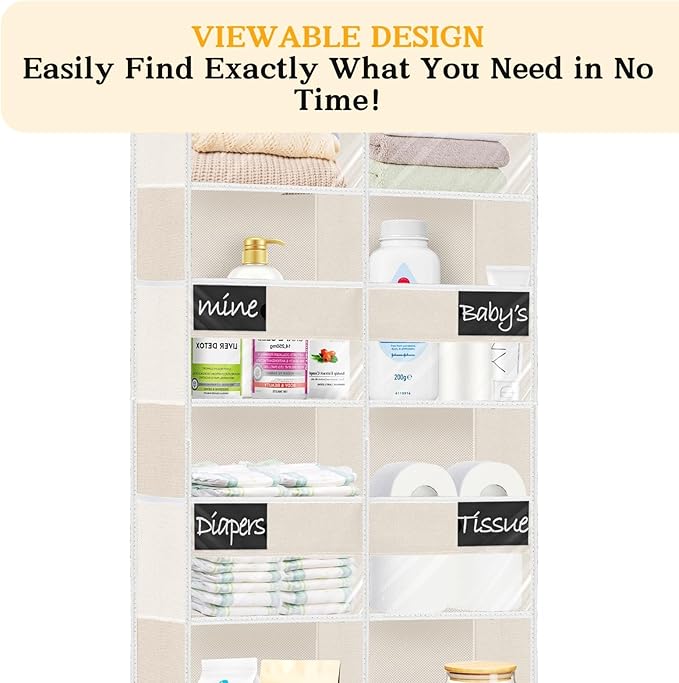 Over the Door Organizer, 5-Tier Extra Large Storage