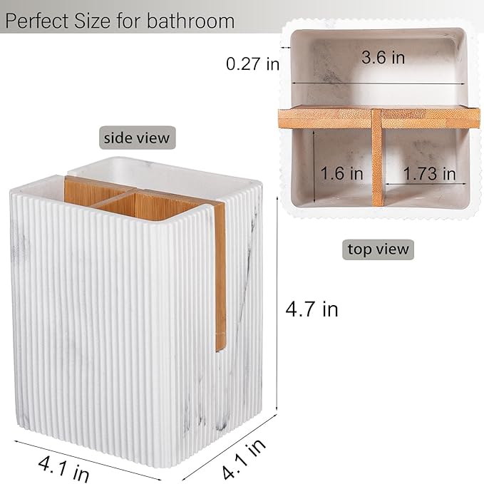 rejomiik Toothbrush Holders for Bathrooms Countertop, 3 Slots Electric Tooth