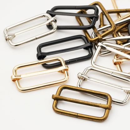 20 Pack 1-1/2 Inch Metal Buckles Adjustable Slide for Purse Bag Hardware Making Supplies Backpack replacement Keeper Belt Bulk Bags DIY Accessories Hardware Pin Strap Buckle,1-1/2" Silver 20pack