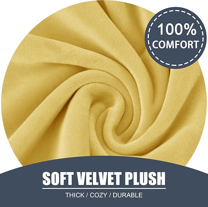 CONRUSER Stretch Cushion Cover, Soft Velvet Plush Cushion Slipcovers Loveseat