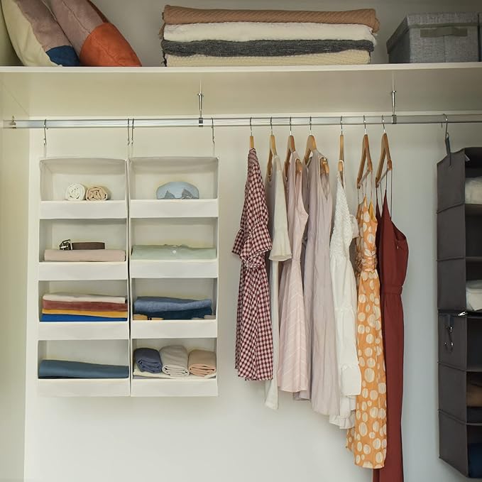 GRANNY SAYS 4-Shelf Hanging Organizer, Closet Hanging Shelves, Space Saver