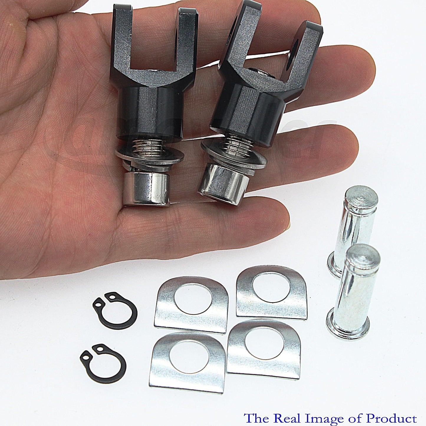 amavoler Motorcycle Foot Pegs Mount Supports Footrest Mounting Clevis Hardware Kit (29mm) for Softail FXST Low Rider Sport Glide Dyna FXR FX(black)