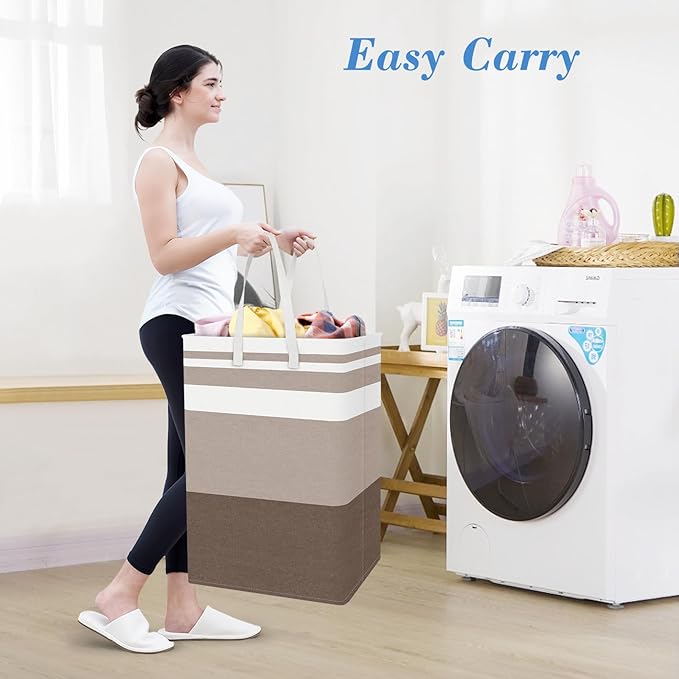 BlissTotes 3-Pack Laundry Basket, Freestanding＆Waterproof Laundry Hamper