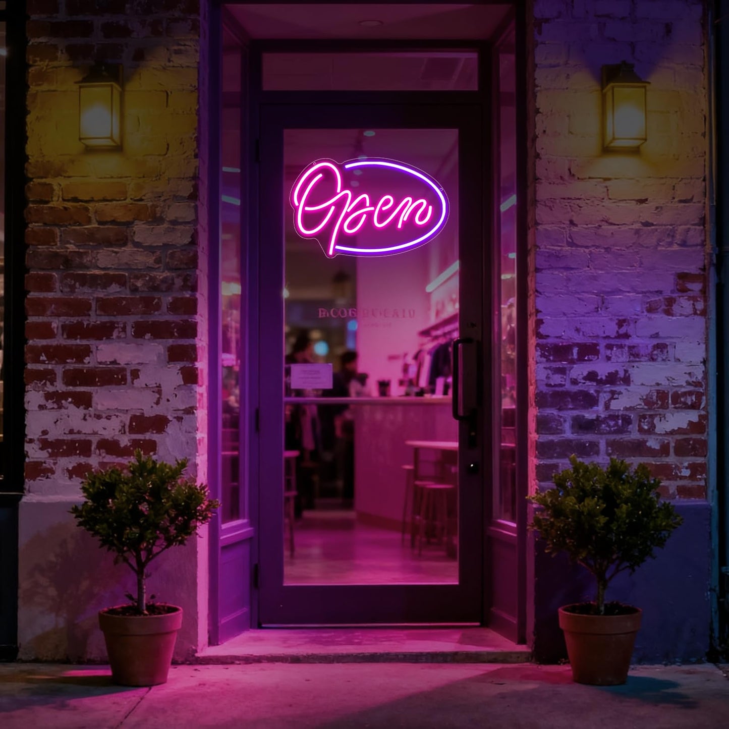 LED Open Neon Light Sign for Business, Open Signs for Store Shop Bar Café Restaurant Salon Window Wall Decor Business Light Up Signs Dimmable USB Powered(15.8"*10.6")