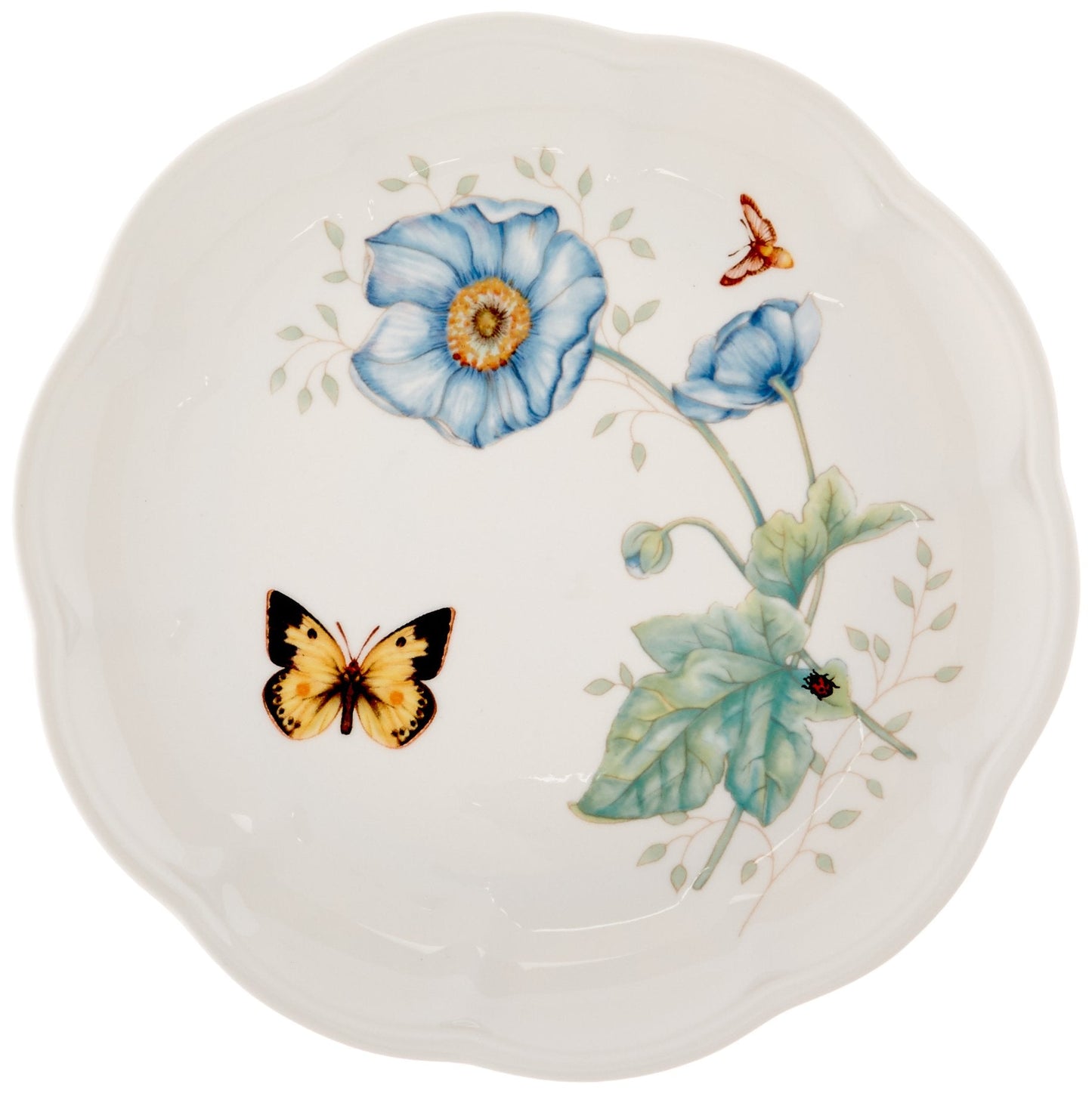 Lenox Dinnerware Set, Butterfly Meadow 18-Piece Set, Service For 6, White Porcelain, Butterfly And Flower Designs, Plates And Bowls Sets, Dishwasher Safe, Home & Kitchen (Assorted, 18 Pieces)