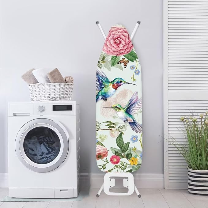 Hummingbird Floral Ironing Board Pad Ironing Board Cover 15" x 54" Scorch