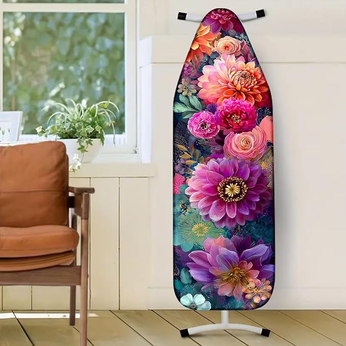 Nuxovilar Colorful Floral Pattern Ironing Board Cover, 15×54 inch, Fits Most