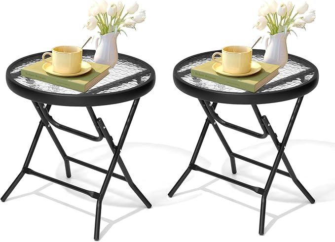 2 Pieces Outdoor Side Table