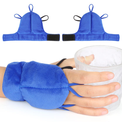 Hoomtree 2pcs Weighted Gloves for Hand Tremors and Parkinson's, Improved Hand/Wrist Stability & Mobility, Adjustable Wrist, Weights Strengthening Tool (Blue, S)