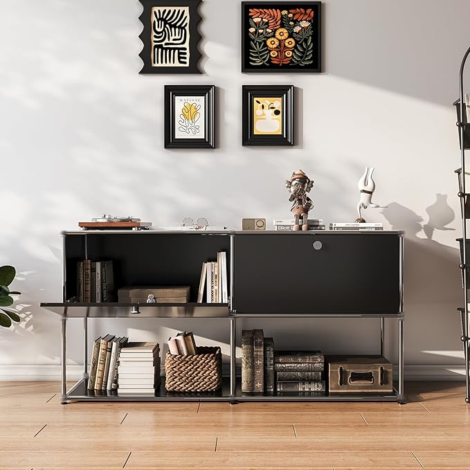 Modern Storage Cabinet Sideboard Versatile Free-Standing Organizer Cabinets