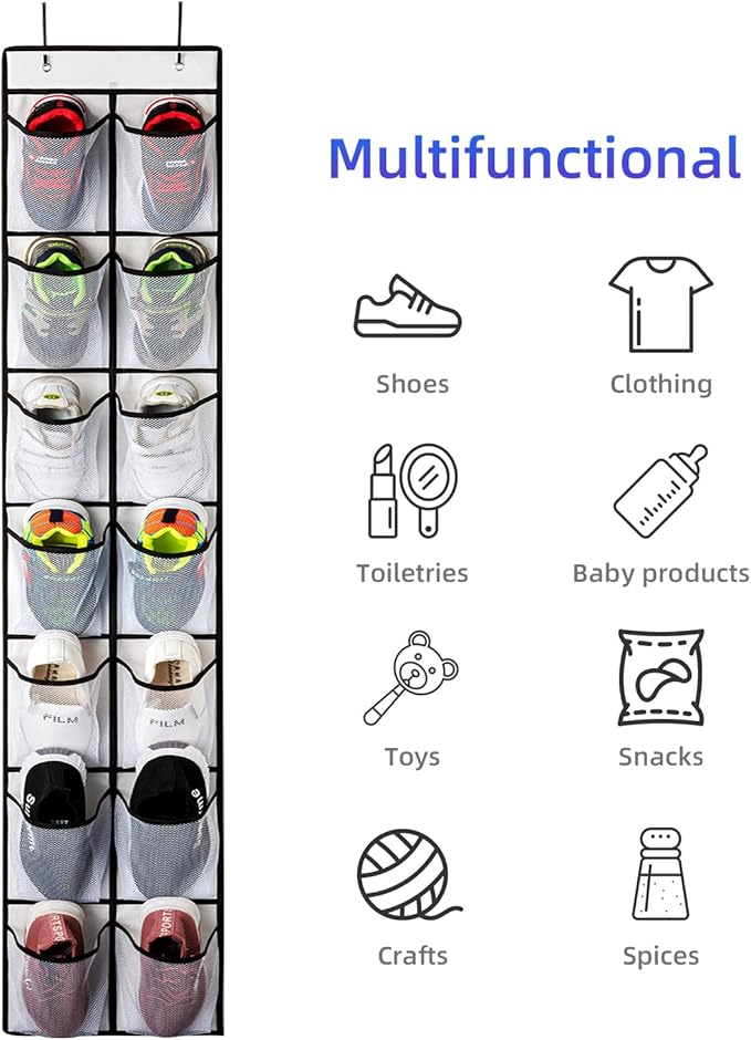 KEEPJOY Over the Door Shoe Organizer, Hanging Shoe Organizer