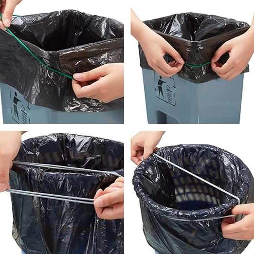 Trash Can Elastic Rubber Bands, Fits 13 to 30 Gallon Trash Cans, Durable