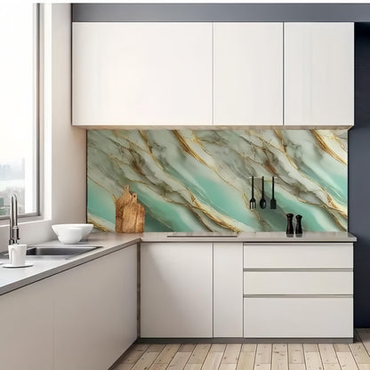 mwpqbd Wallpaper Kitchen Cooktop Oil Resistant Sticker Furniture Renovation Sticker Living Room TV Background Marble Texture Light Luxury Wallpaper Self-Adhesive (Marble Grain)