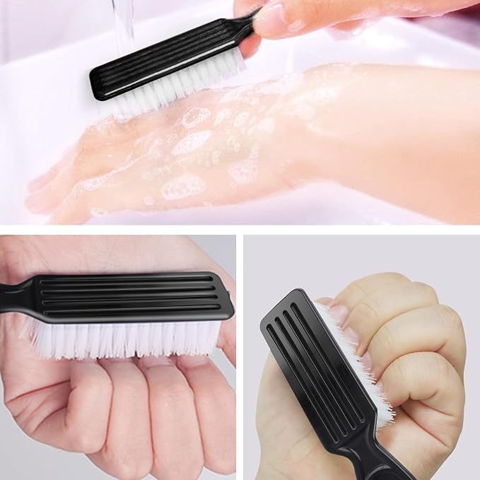 NICEMOVIC 20 Pcs Nail Brush for Cleaning Fingernails, Handle Grip Scrubber Brush