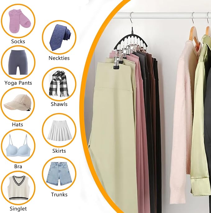 Legging Hangers for Closet Organizer, Hat Hangers for Closet 4 Pack