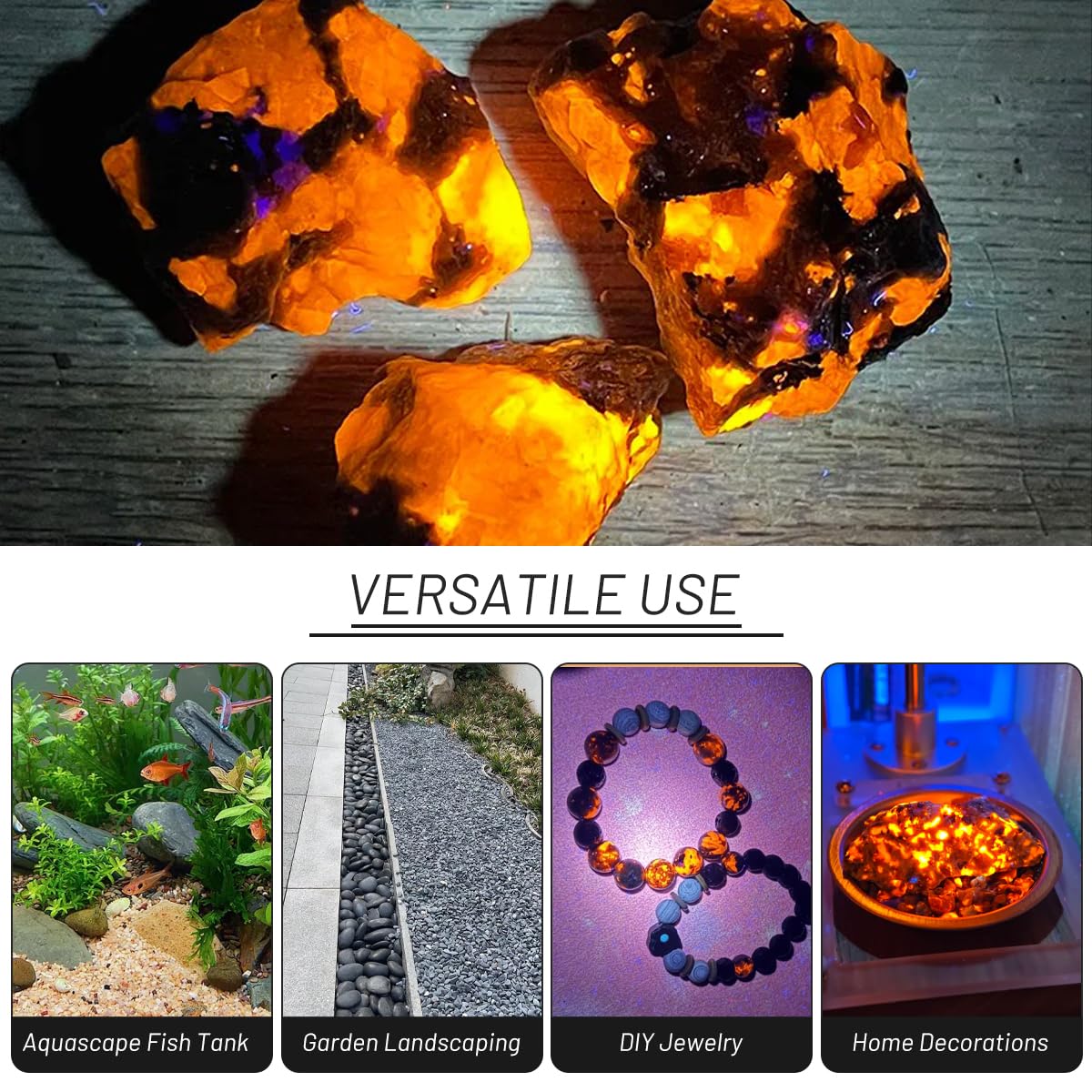 Natural Yooperlite Stone Rock Glow Under UV Light Raw Rough Crystal for Rock Tumbling, Decor, Crafts, Gift